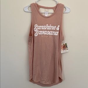 Open back spiritual gangster yoga tee